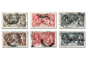 1913-18 and 1934 Seahorses 6v Stamps